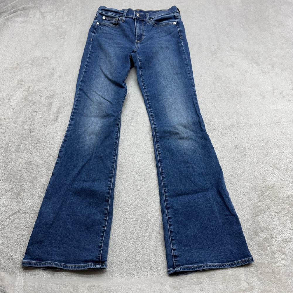 Gap Perfect Boot Jeans Women 26/2S M Indigo Mid Rise Y2K Classic Stretch‎ Denim